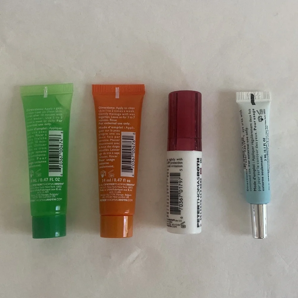 PETER THOMAS ROTH 4p Pumpkin Cucumber Gel Masks Quench Eye Gel Retinol Serum $30
